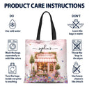 Cozy,Reading,Gift For Yourself,Gift For Women,Icon - Book Lovers Corner Bookstore With Birth Month Flower - Personalized Tote Bag