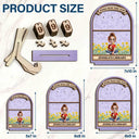 Gift For Women,Happy,Readin - Books Read This Year Reading Girl With Birth Month Flower - Personalized 2-Layered Wooden Tracker Sign