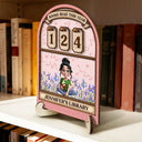 Gift For Women,Happy,Readin - Books Read This Year Reading Girl With Birth Month Flower - Personalized 2-Layered Wooden Tracker Sign