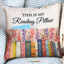 Christmas, Cozy, Reading, Gift For Yourself, Icon - Bookshelf Birth Month Flower - Personalized Pocket Pillow
