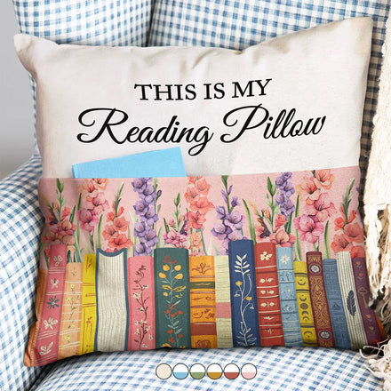 Bookshelf Birth Month Flower - Personalized Pocket Pillow