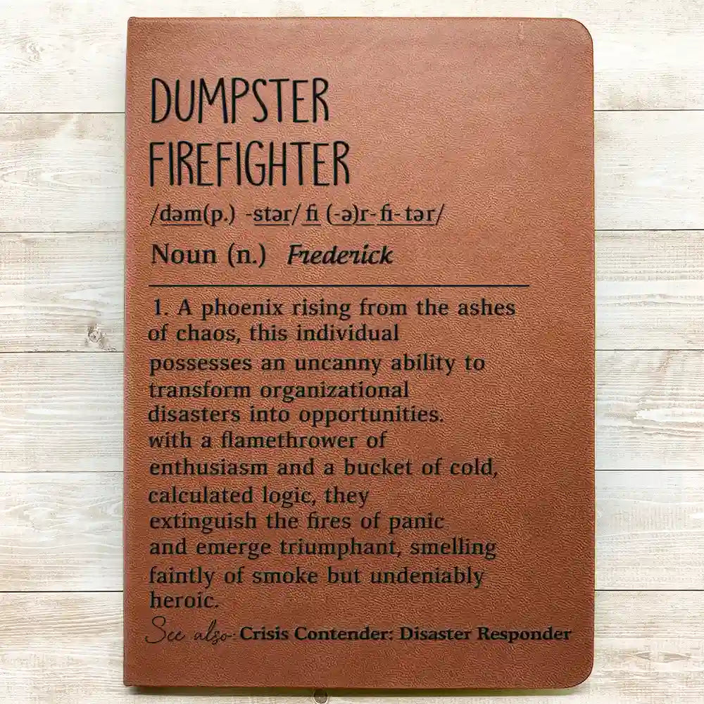 Gift For Yourself,Gifts For Colleagues,Gift For Bestie,Happy - Boss Lady Funny Definition - Personalized Leather Journal