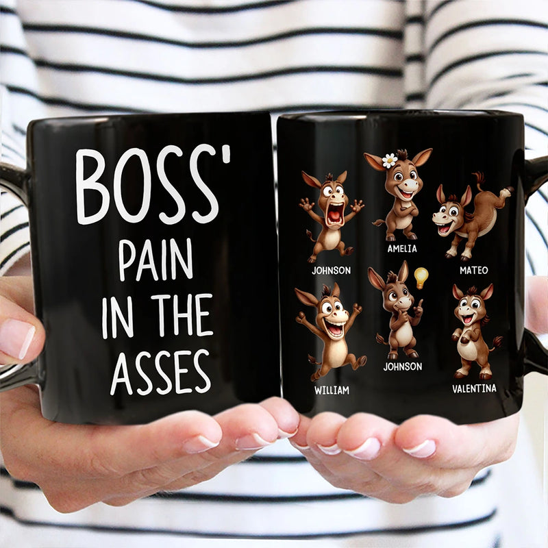 Gifts For Colleagues, Gift For Women, Gift For Men - Boss' Little Trouble 3D Effect Funny Donkey - Personalized Mug