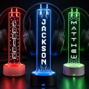 Gaming, Gift For Yourself, Playful, Custom Text - Boyfriend Teen Kid Gamer Name - Personalized Headphone Stand