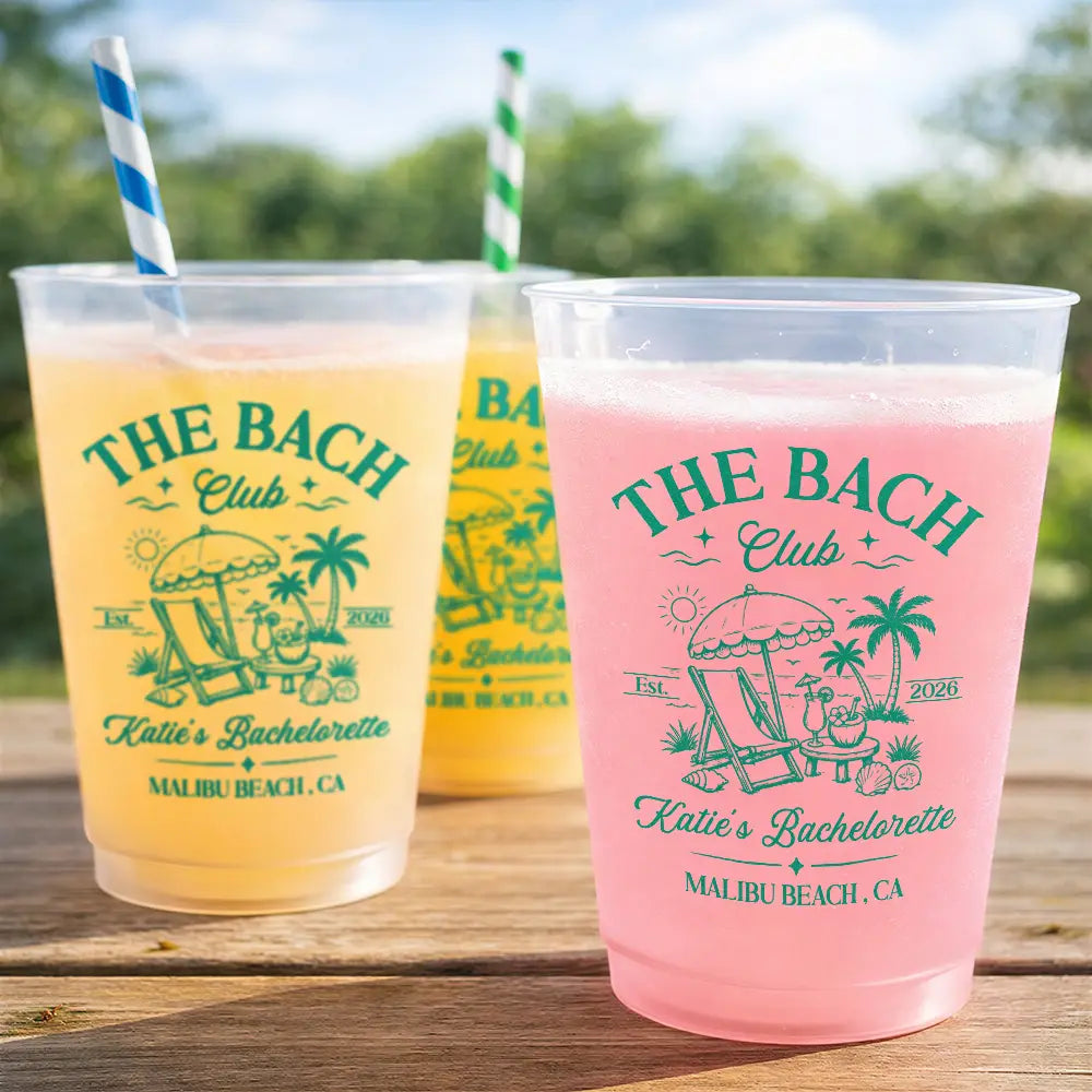 Playful, Gift For Yourself, Custom Text - Bride Club Bach Club Bachelorette - Personalized Frosted Cups