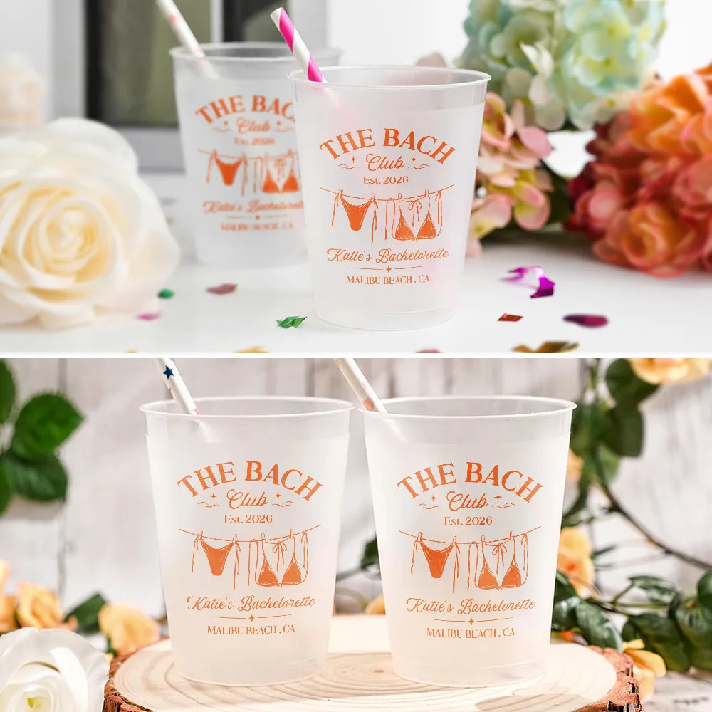 Playful, Gift For Yourself, Custom Text - Bride Club Bach Club Bachelorette - Personalized Frosted Cups