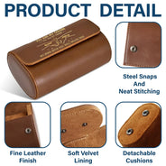 Gift For Brothers,Gift For Bestie,Gift For Men,Love - Brother My Bond With You Will Never End - Personalized Leather Watch Case