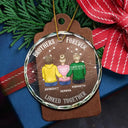 Family,Gift For Sibling,Gift For Sisters,Gift For Bestie,Gift For Brothers,Cousin,Love,Long Distance,Christmas,Top Market - Brother Sister Forever Linked Together - Personalized Circle Glass Ornament