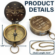 Gift For Brothers,Cousin,Gift For Men,Happy,Icon,Proud - Brothers A Bond That Can't Be Broken - Personalized Engraved Brass Compass