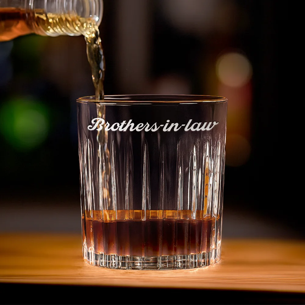 Gift For Brothers,Gift For Sisters,Gift For Sibling,Cousin,Gift For Women,Gift For Men,Happy - Brothers A Bond That Can't Be Broken - Personalized Rocks Whiskey Glass