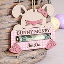 Easter,Happy,Gift For Kids,Parents - Bunny Money Holder - Personalized 2-Layered Wooden Ornament