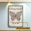 Butterfly Wedding Memorial In Loving Custom Poster