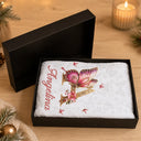 Confident,Christmas,Gift For Yourself,Gift For Women,Icon - Butterfly Floral Alphabet For Her - Personalized Fleece Scarf