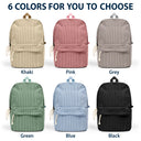 Back To School,Gift For Kids,Adorable,Monogram - Monogram Back To School Kids Kind Capable Affirmations - Personalized Corduroy Backpack