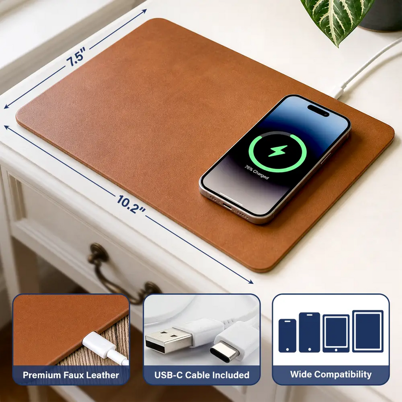 Top Market,Sentimental,Gift For Husband,Gift For Couples,Vector - The Only Thing Better Than Having You As Husband - Personalized Leather Charging Mat