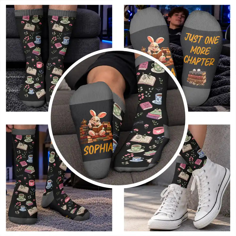 Christmas,Gift For Yourself,Gifts For Her,Gifts For Him,Humorous,Icon,Reading,Top Market - Funny Gift For Book Lovers - Personalized Fk Off I'm Reading Socks