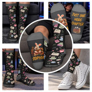 Christmas,Gift For Yourself,Gifts For Her,Gifts For Him,Humorous,Icon,Reading,Top Market - Funny Gift For Book Lovers - Personalized Fk Off I'm Reading Socks
