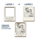 Gift For Father,Gift For Grandpa,Gift For Grandma,Gift For Mother,Non-Eng,Photo - Pencil Sketch,Grateful - Custom Photo Pencil Sketch Drive Safe Daddy We Love You - Personalized Custom Shaped Car Visor Clip