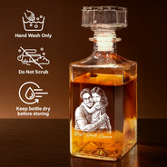 Gift For Father,Gift For Grandpa,Non-Eng,Photo - Pencil Sketch (Dark BG),Proud - Custom Photo White Pencil Sketch Art Best Dad Grandpa Ever Family Portrait - Personalized Square Whiskey Bottle