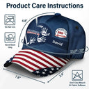 America's 250th Anniversary Grandpa Dad Kids Handprints - Personalized Classic Cap