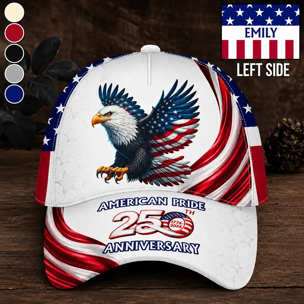 America 250th Anniversary US Pride Patriotic Eagle - Personalized Classic Cap