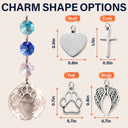Christmas,Custom Photo,Sympathetic,Pet Lovers,Memorial,Upload Full Photo - Custom Photo Memorial Dog Cat Look For Me In The Rainbows - Personalized Crystal Suncatcher With Charm