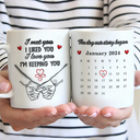 Top Market,Wedding Anniversary,Old Couples,Romantic,Gift For Couples,Calendar - Calendar Couple Holding Hands I Met You Liked You Love You 3D Inflated Effect - Personalized White Edge-to-Edge Mug
