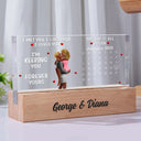 Gift For Couples, Gift For Husband, Gift For Wife, Gift For Boyfriend, Gift For Girlfriend, Love - Calendar I Met You Liked You Love You Forever - Personalized Rectangle LED Light