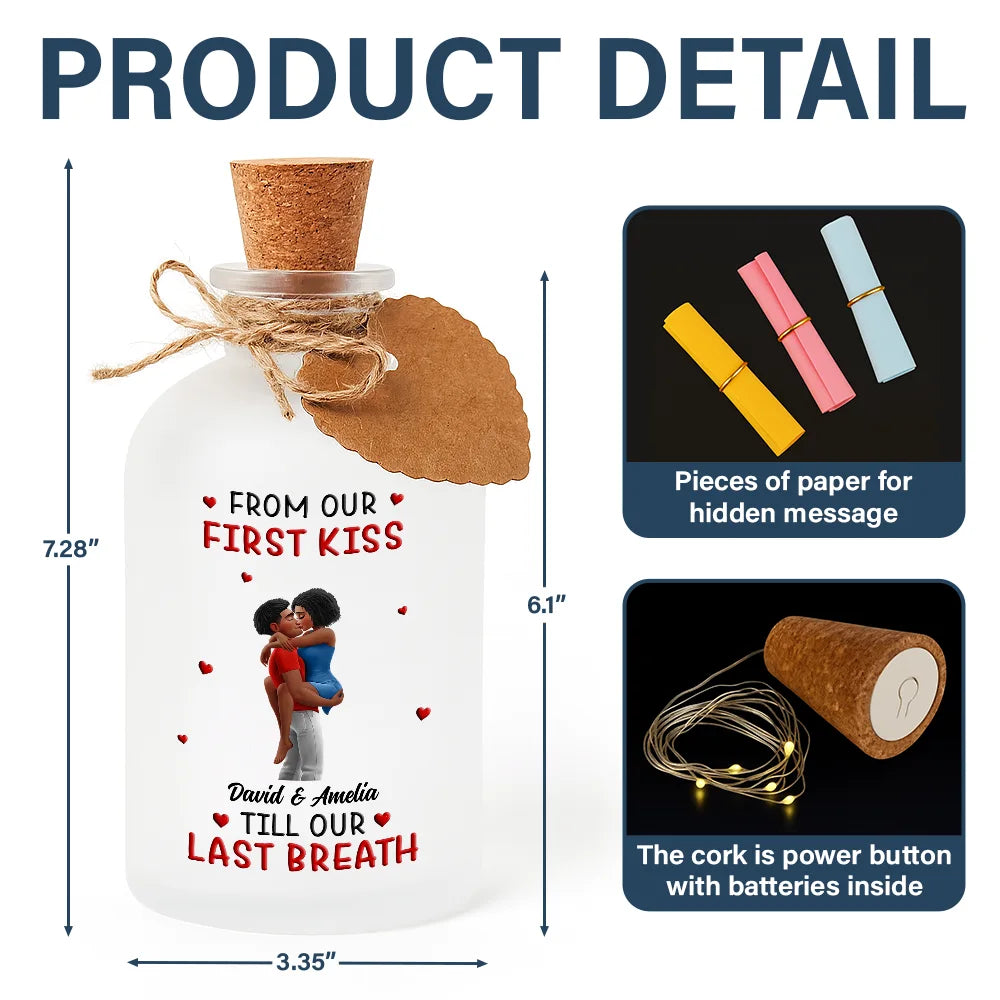 Gift For Couples,Gift For Husband,Gift For Wife,Gift For Boyfriend,Gift For Girlfriend,LGBT,Love - Calendar I Met You Liked You Love You Forever - Personalized Short Bottle Light