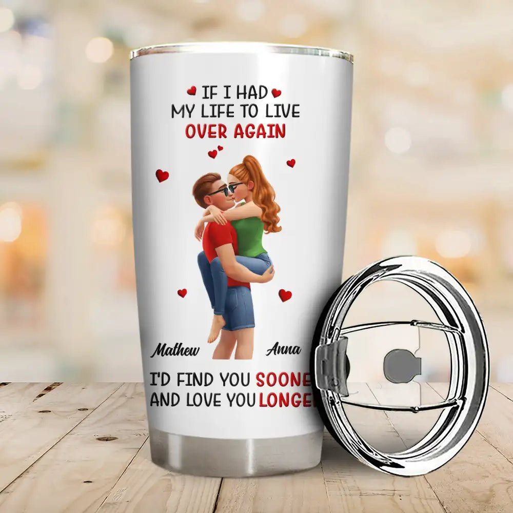 Gift For Couples,Gift For Husband,Gift For Wife,Gift For Boyfriend,Gift For Girlfriend,LGBT,Love - Calendar I Met You Liked You Love You Forever - Personalized Tumbler
