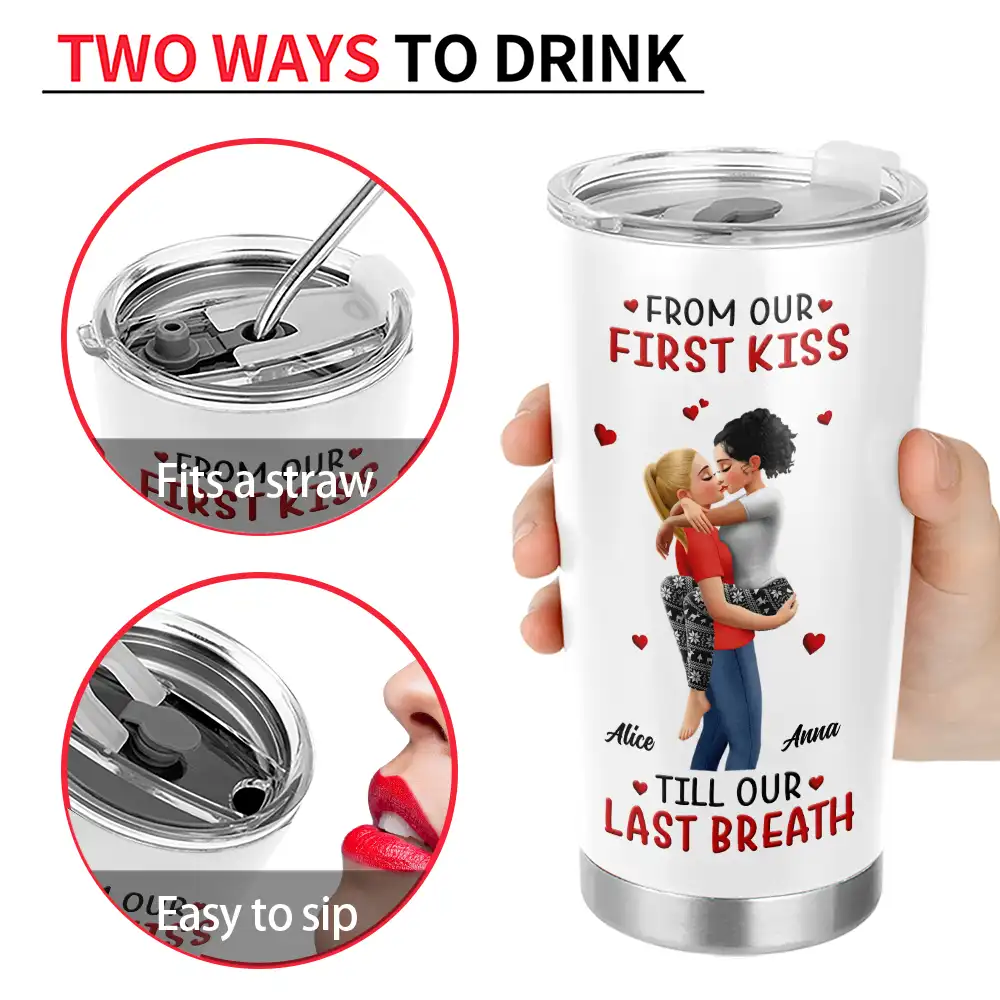 Gift For Couples,Gift For Husband,Gift For Wife,Gift For Boyfriend,Gift For Girlfriend,LGBT,Love - Calendar I Met You Liked You Love You Forever - Personalized Tumbler