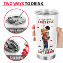 Gift For Couples,Gift For Husband,Gift For Wife,Gift For Boyfriend,Gift For Girlfriend,LGBT,Love - Calendar I Met You Liked You Love You Forever - Personalized Tumbler