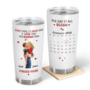 Gift For Couples,Gift For Husband,Gift For Wife,Gift For Boyfriend,Gift For Girlfriend,LGBT,Love - Calendar I Met You Liked You Love You Forever - Personalized Tumbler