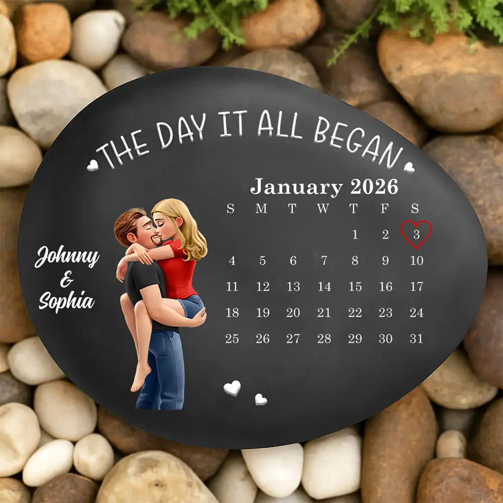 Calendar The Day It All Began - Personalized Printed Rock