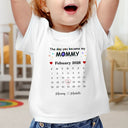 New Dad,New Mom,Gift For Father,Gift For Mother,Happy,Top Market,Top Market,Calendar - Calendar The Day You Became My Daddy Mommy - Personalized Combo T Shirt And Baby Onesie