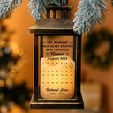 Memorial,Sad,Family,Parents,Gift For Grandparents - Calendar The Moment Your Heart Stopped - Personalized LED Candle Lantern