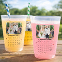 Romantic, Gift For Couples, Calendar - Calendar Wedding Couple - Personalized Frosted Cups