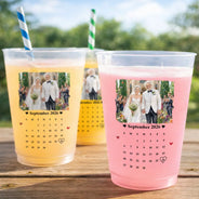 Romantic, Gift For Couples, Calendar - Calendar Wedding Couple - Personalized Frosted Cups