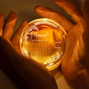 Gift For Couples, Gift For Husband, Gift For Wife, Gift For Boyfriend, Gift For Girlfriend, Love - Calendar Wedding Keepsake - Personalized Crystal Globe Lamp