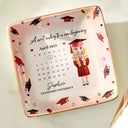 Calendar Graduation A Sweet Ending To A New Beginning - Personalized Ring Dish