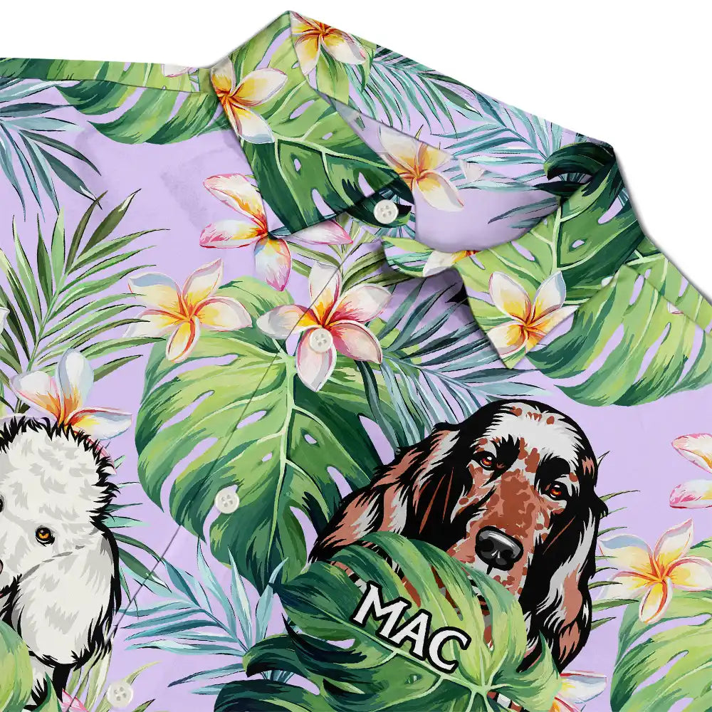 Beach,Gift For Men,Summer,Gift For Grandkids,Gift For Grandpa,Dad's Hobby,Dog Dad - Call Me Dog Dad - Personalized Hawaiian Shirt
