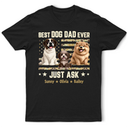 Pet Lovers,Pet Mom,Pet Dad,Top Market,Vector,Playful - Camouflage Stars & Stripes Best Cat Dad Ever - Personalized T Shirt