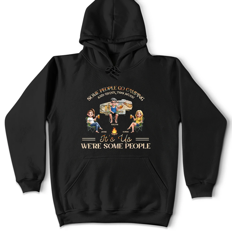 Gift For Bestie, Gift For Sisters, Gift For Brothers, Gift For Sibling, Gifts For Colleagues, Camping, Funny - Camping We're Drunks - Personalized T Shirt