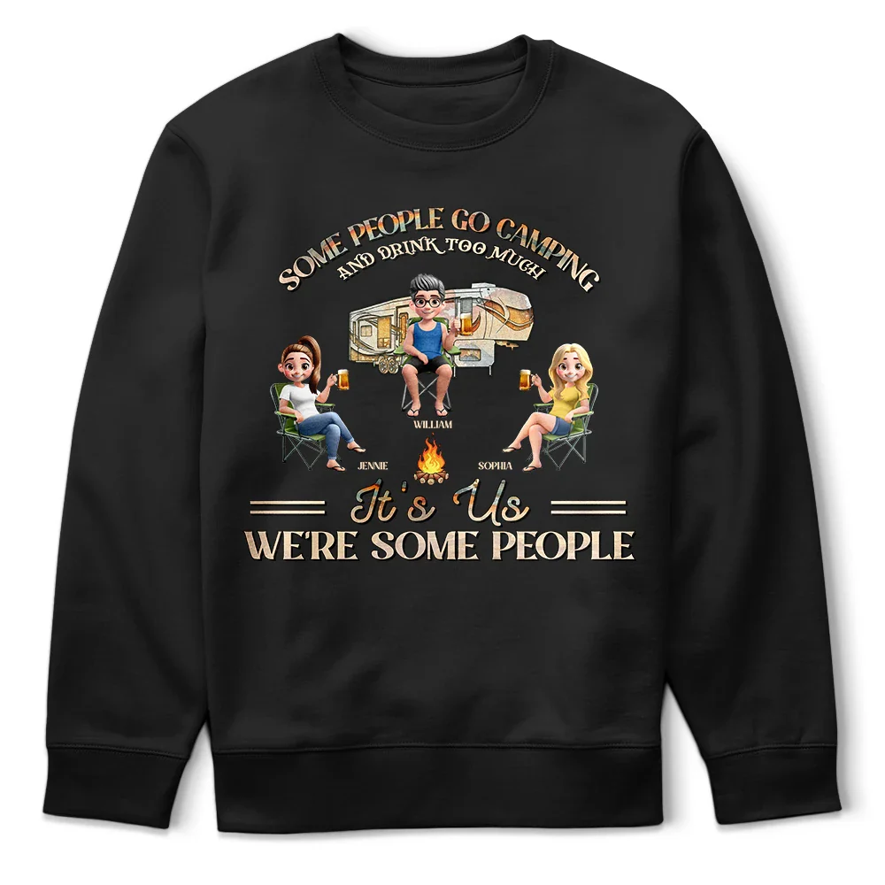 Gift For Bestie, Gift For Sisters, Gift For Brothers, Gift For Sibling, Gifts For Colleagues, Camping, Funny - Camping We're Drunks - Personalized T Shirt