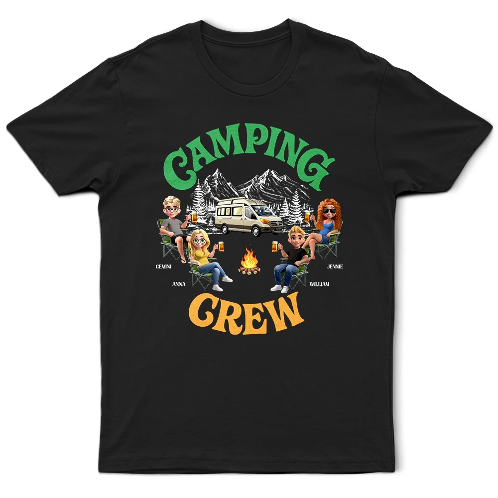 Camping Crew 3D Effect - Personalized T Shirt