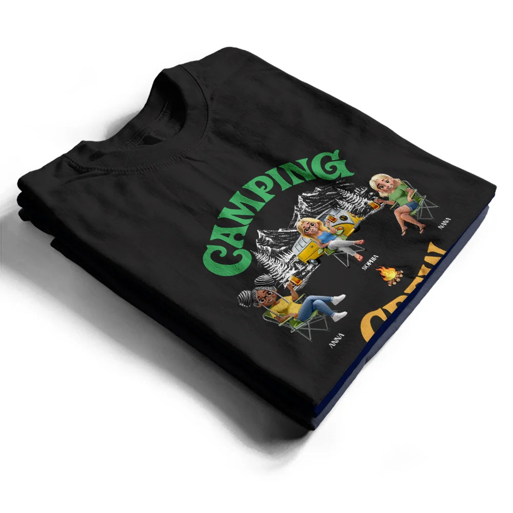 Gift For Bestie,Gift For Women,Gift For Men,Camping,Summer,Happy - Camping Crew 3D Effect - Personalized T Shirt