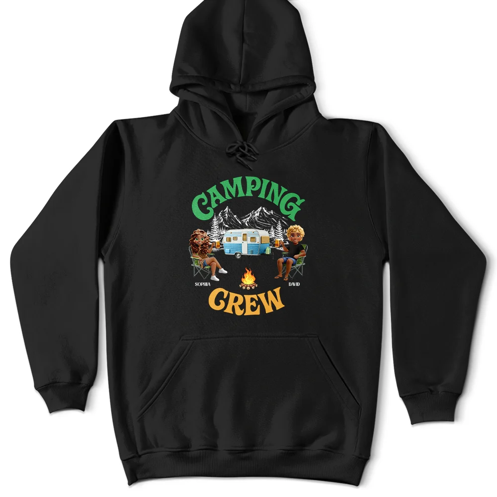 Gift For Bestie,Gift For Women,Gift For Men,Camping,Summer,Happy - Camping Crew 3D Effect - Personalized T Shirt