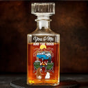 Pet Couple, Camping, Campsite, Happy - Camping You And Me And The Dogs - Personalized Square Whiskey Bottle