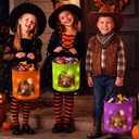 Top Market,Adorable,Halloween,Gift For Kids,Icon - Candy Bag For Kids Haunted Places Ghost Custom Name - Personalized Glowing Halloween Basket