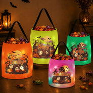 Top Market,Adorable,Halloween,Gift For Kids,Icon - Candy Bag For Kids Haunted Places Ghost Custom Name - Personalized Glowing Halloween Basket